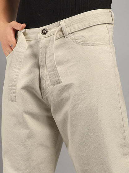 Oxford Outfitter Light Beige Denim Cargo