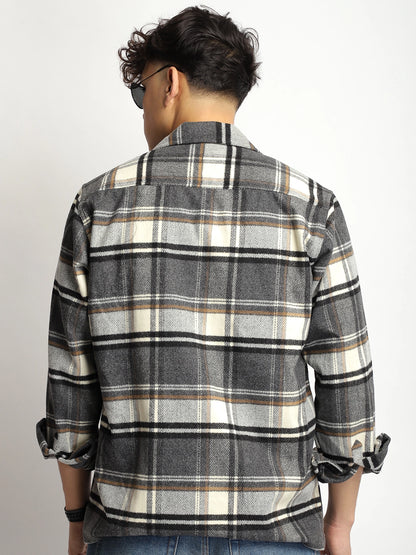 Hampstead Loom Dark Grey Heavy Winter Shirt