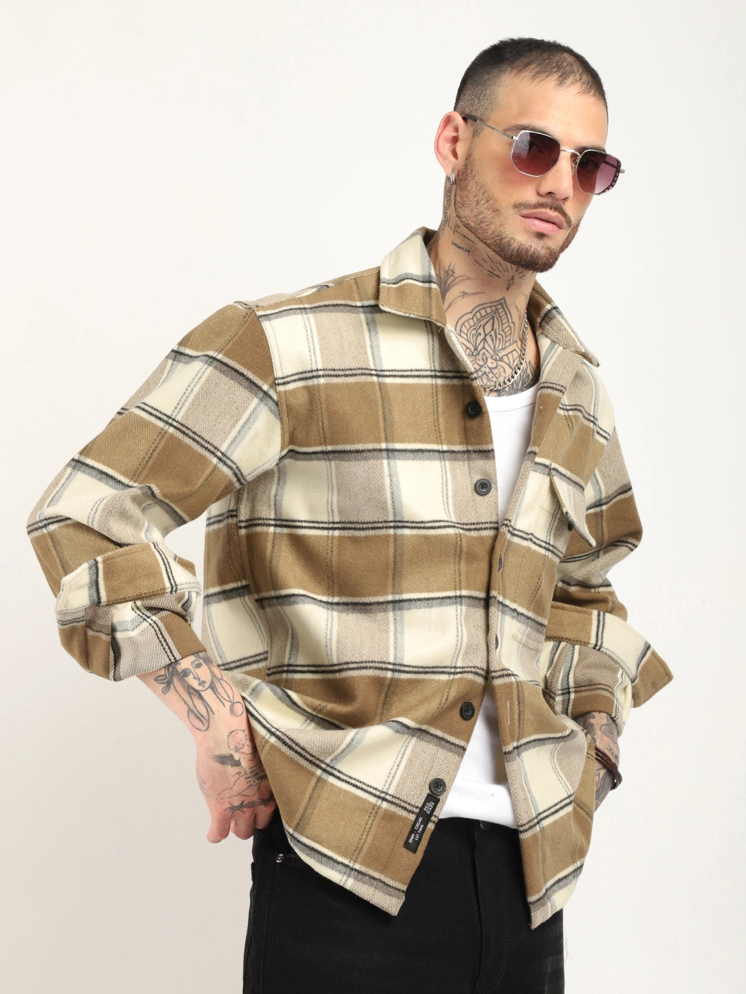 Gloucester Street Beige Winter Heavy Shirt