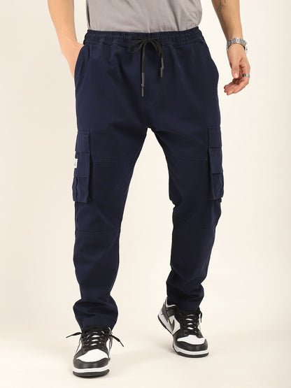 Midnight Grind Full Length Navy Plus Size Cargo