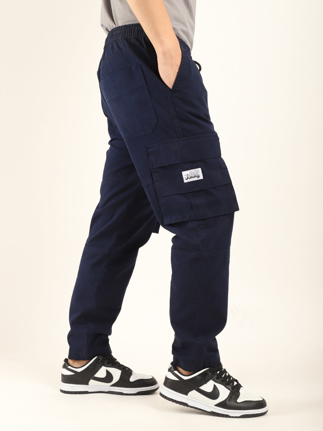 Midnight Grind Full Length Navy Plus Size Cargo