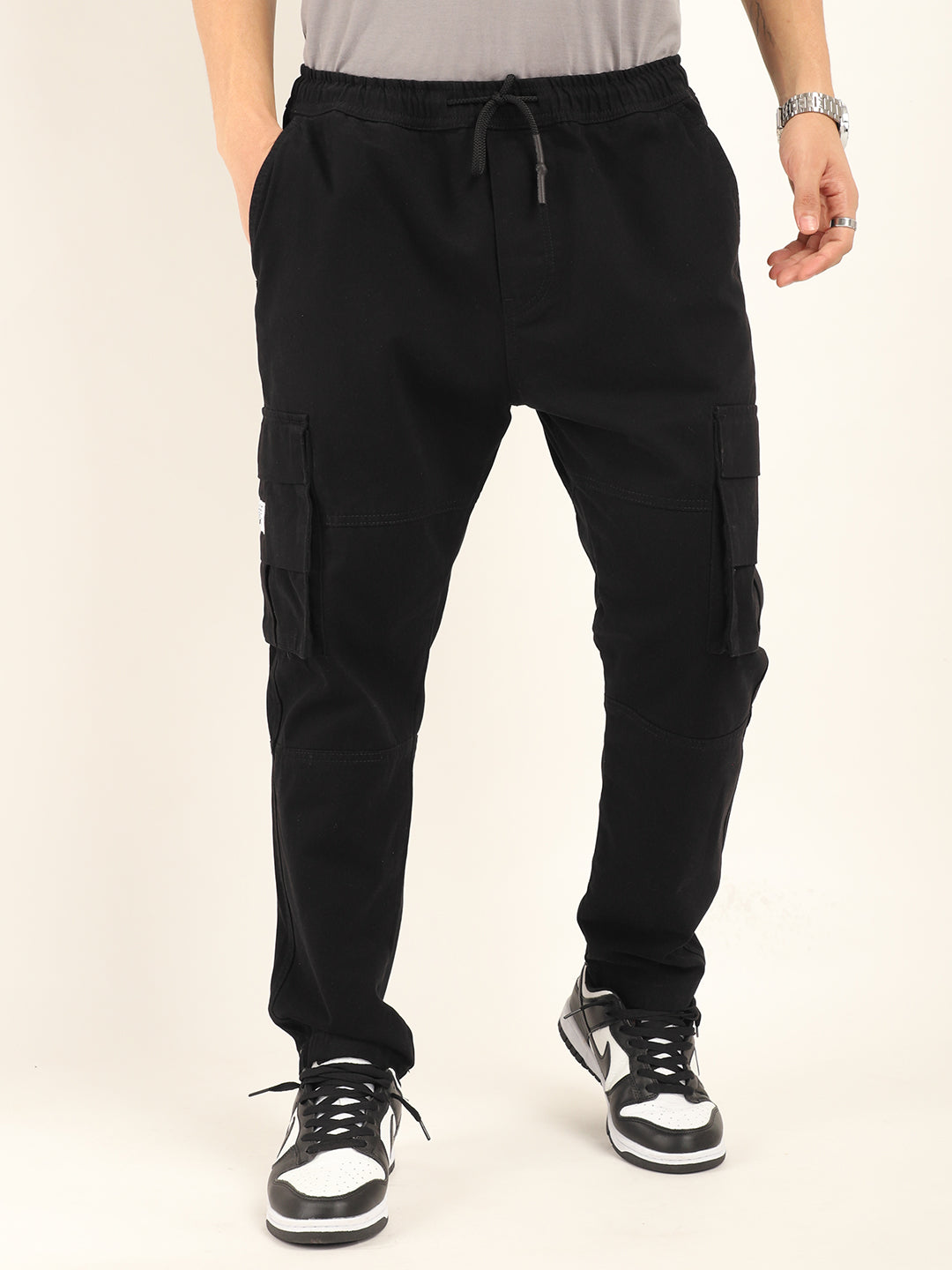 Midnight Grind Full Length Black Plus Size Cargo