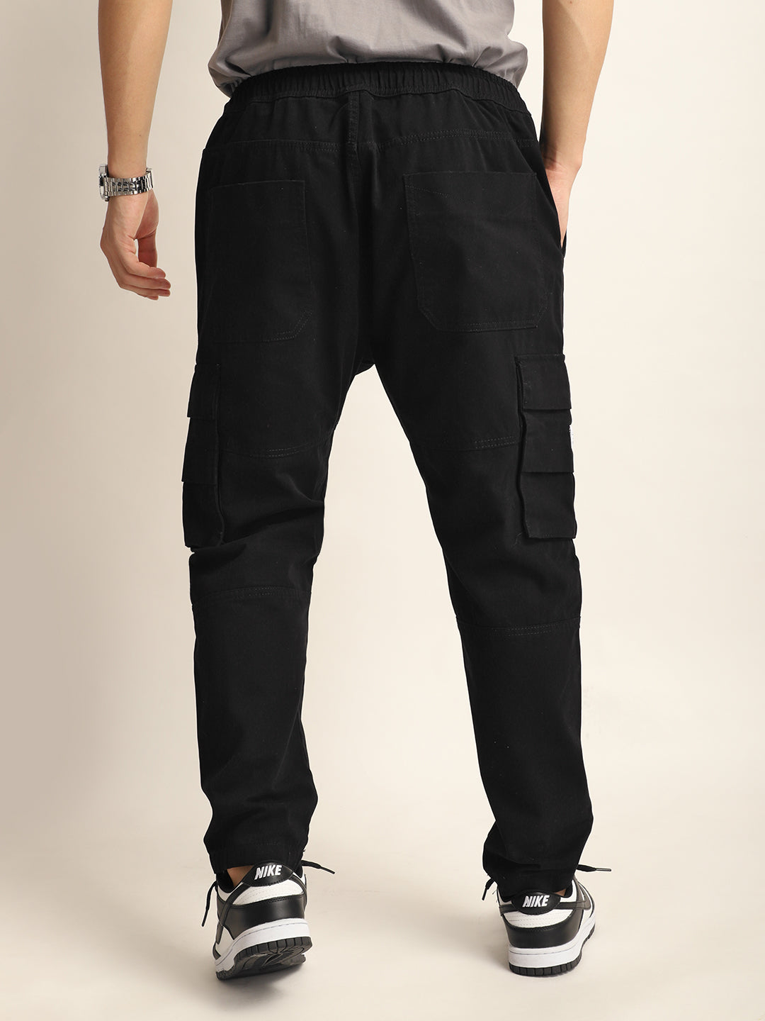 Midnight Grind Full Length Black Plus Size Cargo