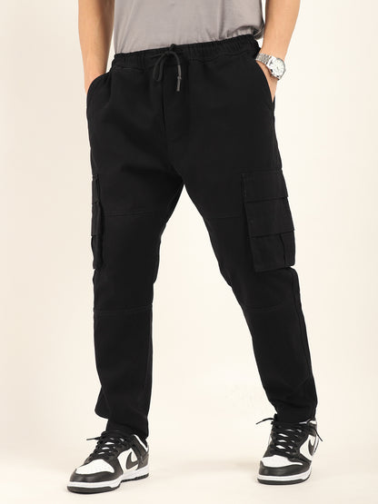 Midnight Grind Full Length Black Plus Size Cargo