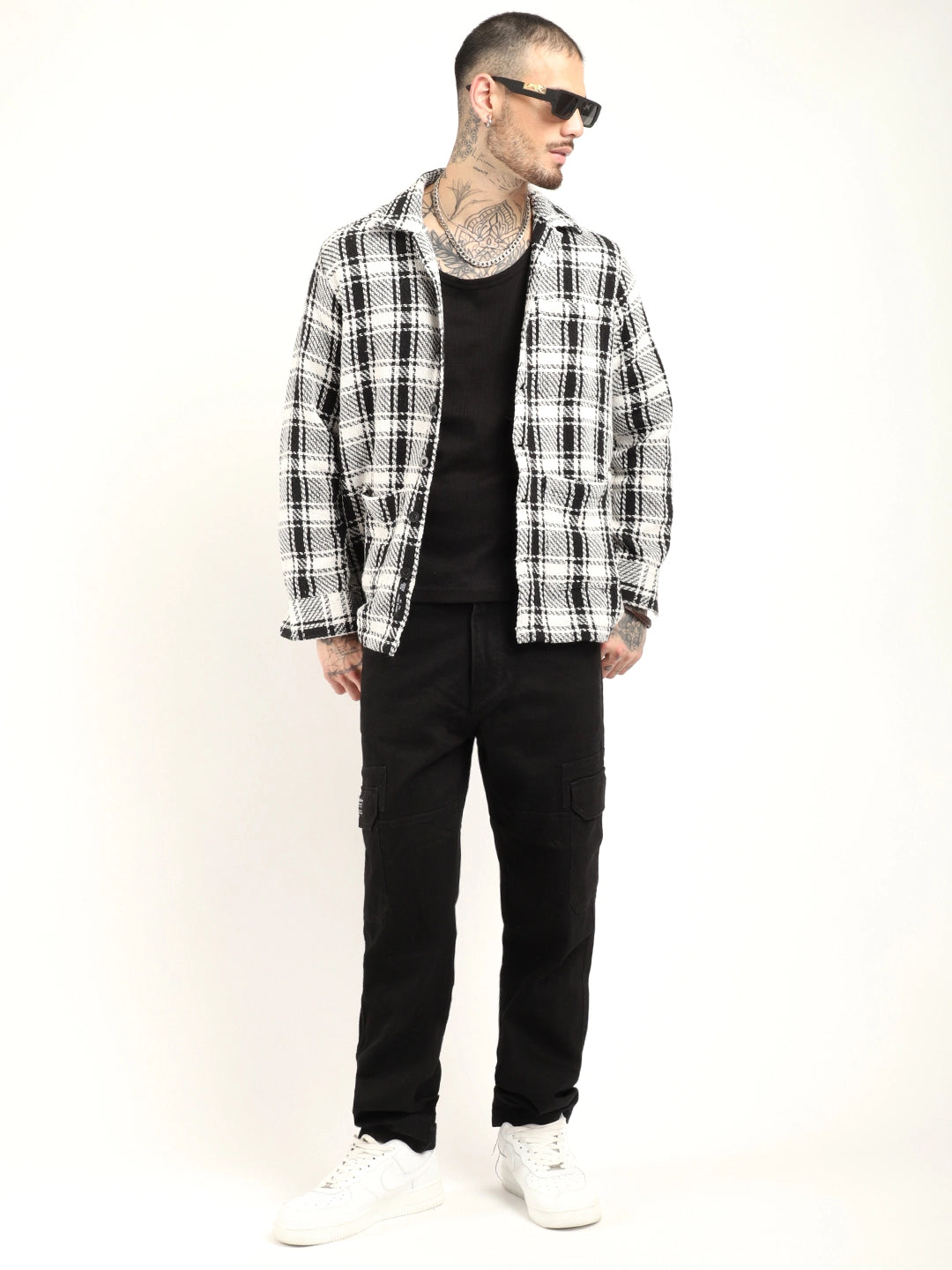 Starlit White Check Full Sleeve Shirt