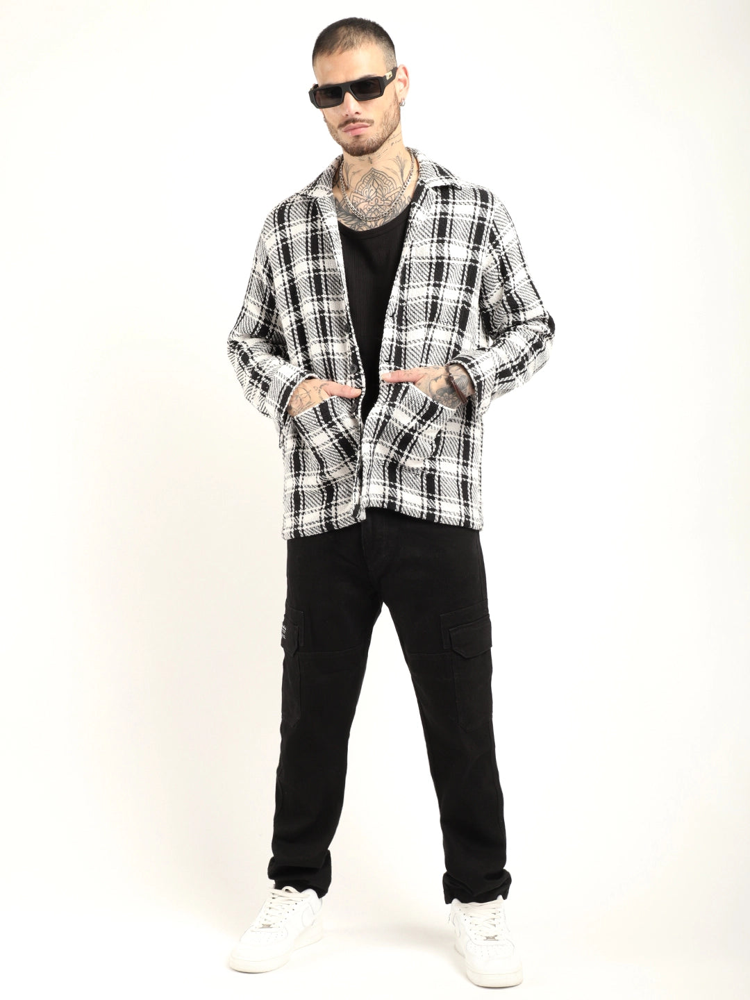 Starlit White Check Full Sleeve Shirt