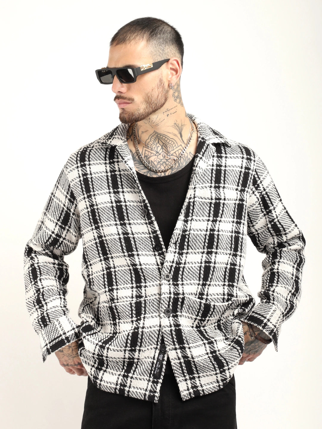 Starlit White Check Full Sleeve Shirt