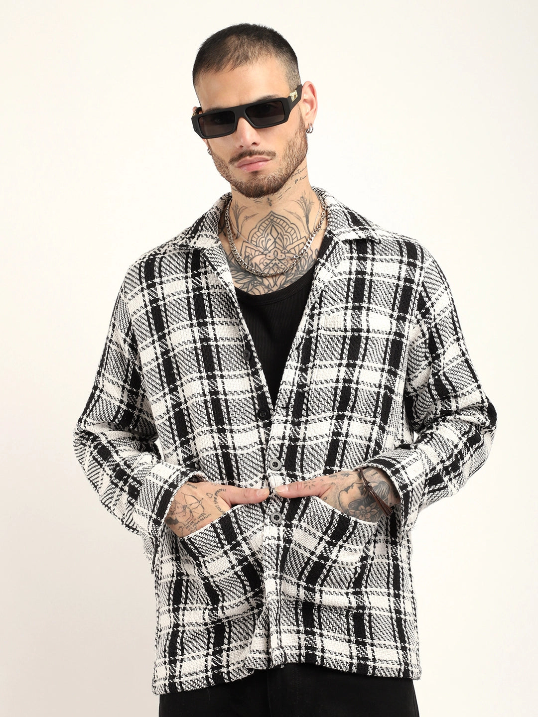 Starlit White Check Full Sleeve Shirt