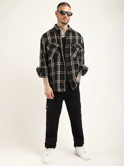 Midlands Muse Black Check Full Sleeve Shirt