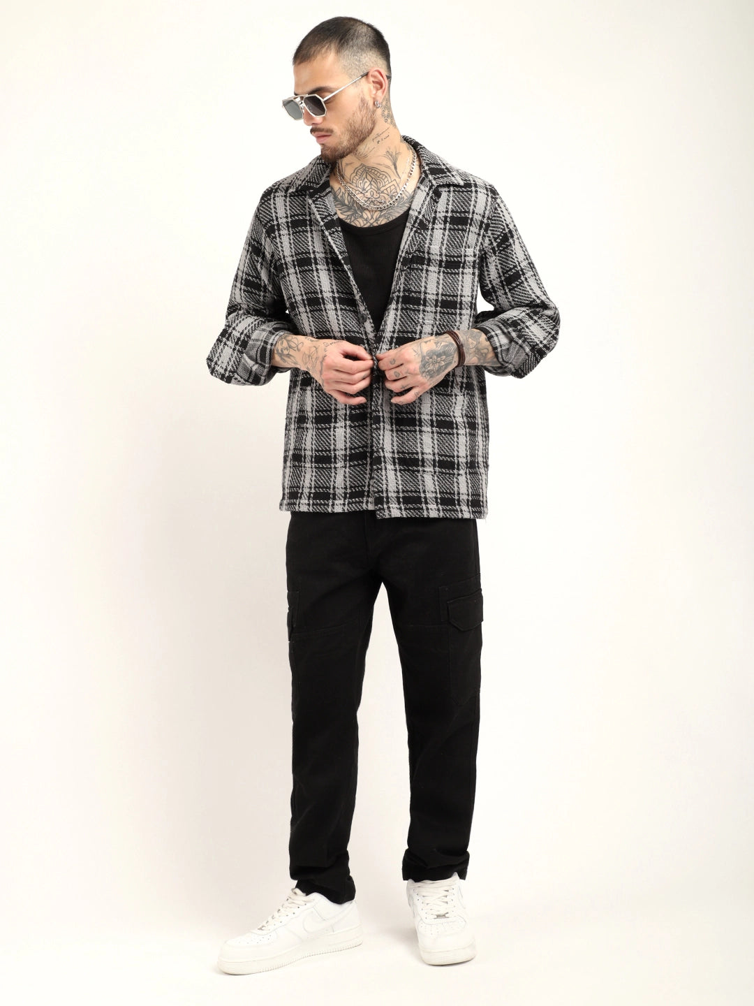 Starlit Black Check Full Sleeve Shirt