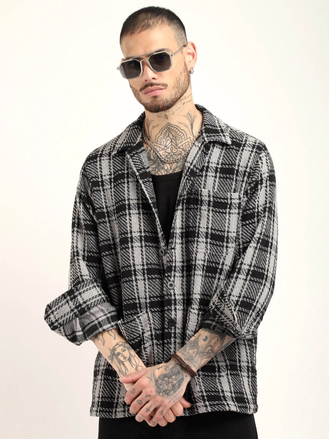 Starlit Black Check Full Sleeve Shirt