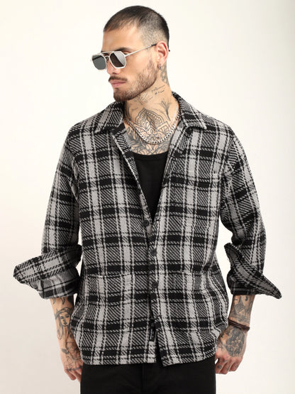 Starlit Black Check Full Sleeve Shirt