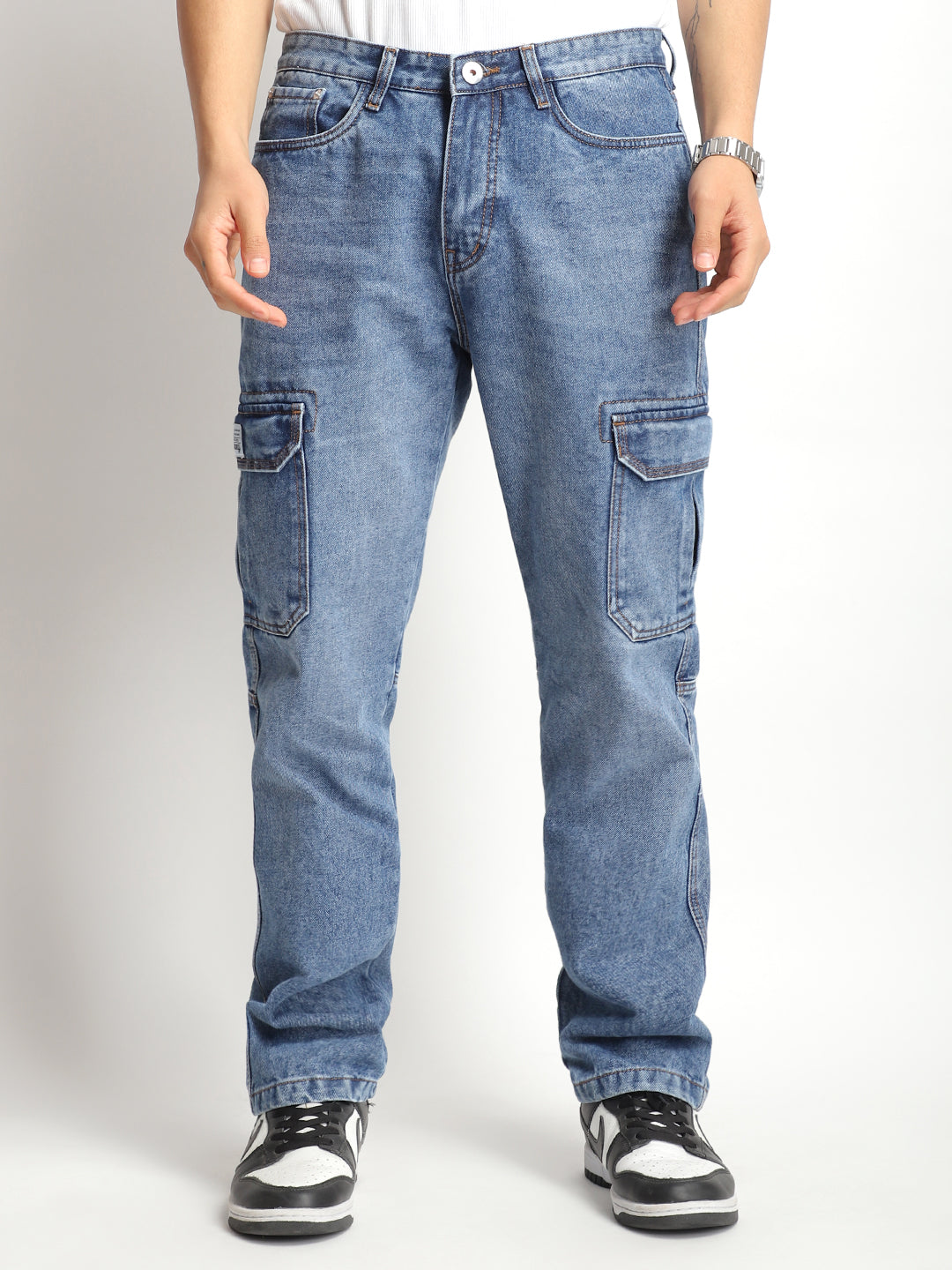 Urban Drift Light Blue Denim Cargo