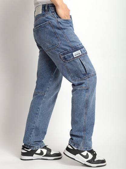 Urban Drift Light Blue Denim Cargo