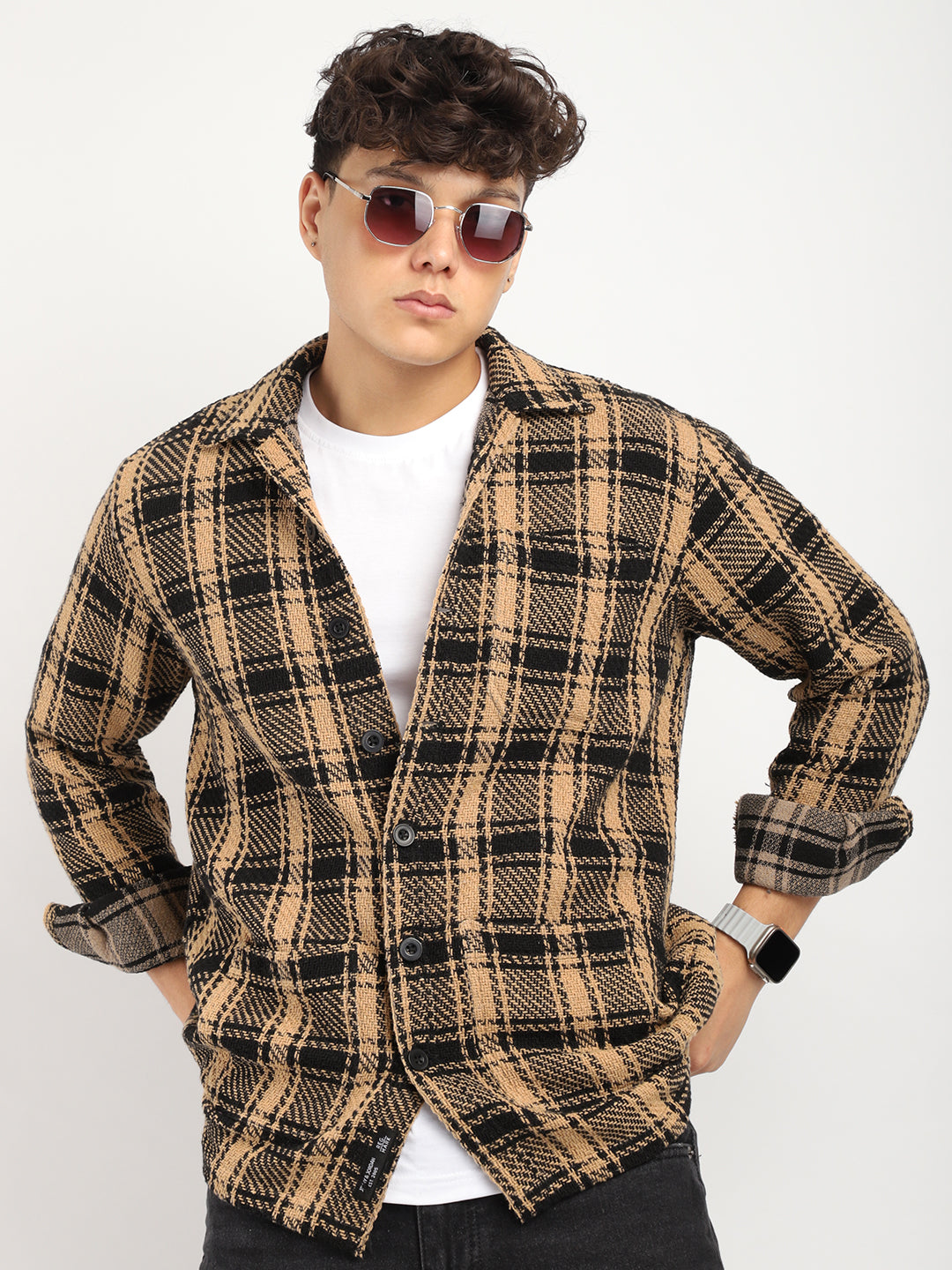 Starlit Brown Check Full Sleeve Shirt