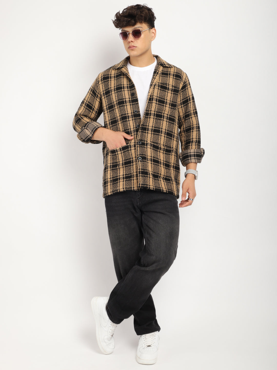 Starlit Brown Check Full Sleeve Shirt