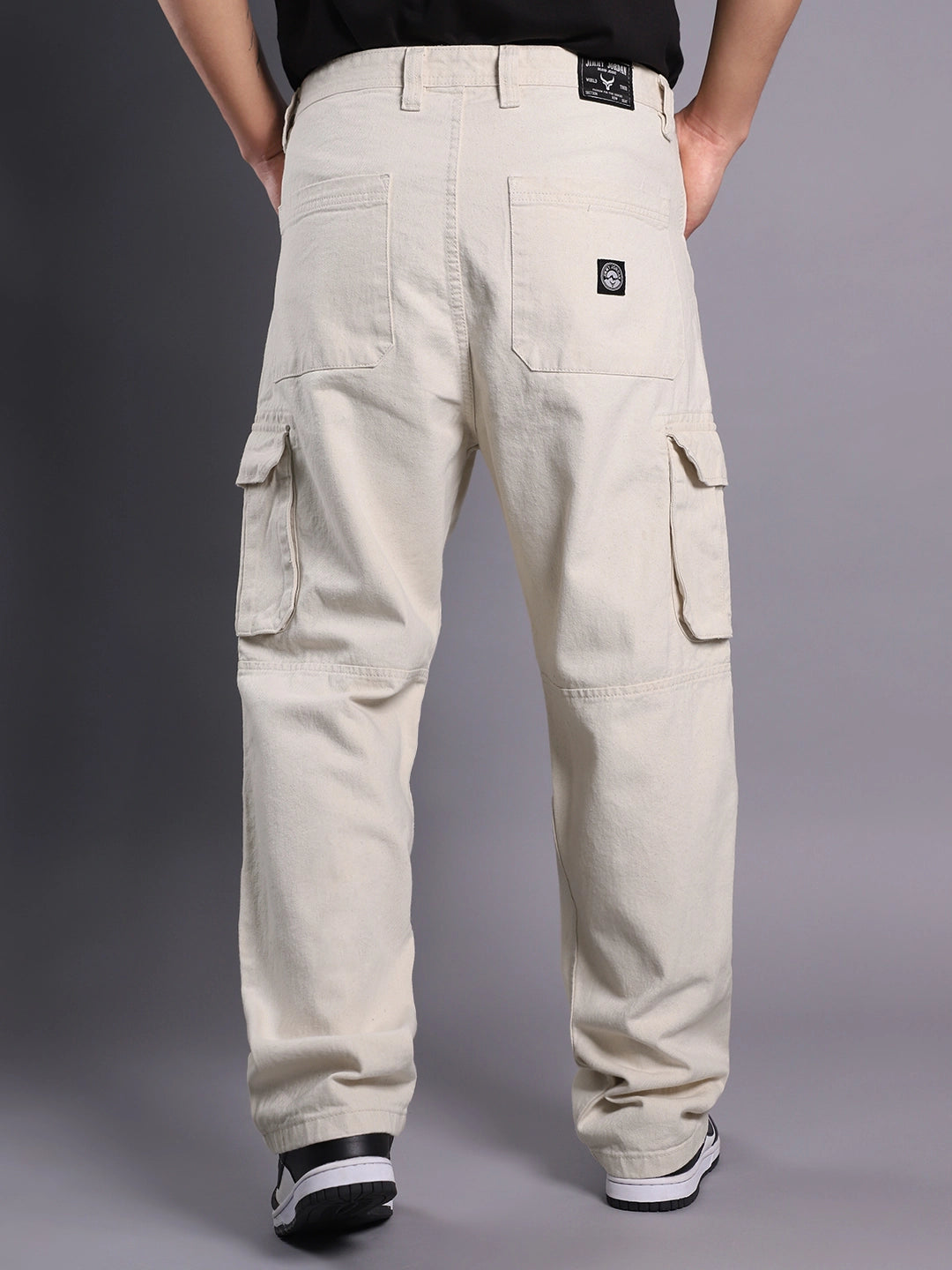 Vintage Voyage Light Beige Denim Cargo