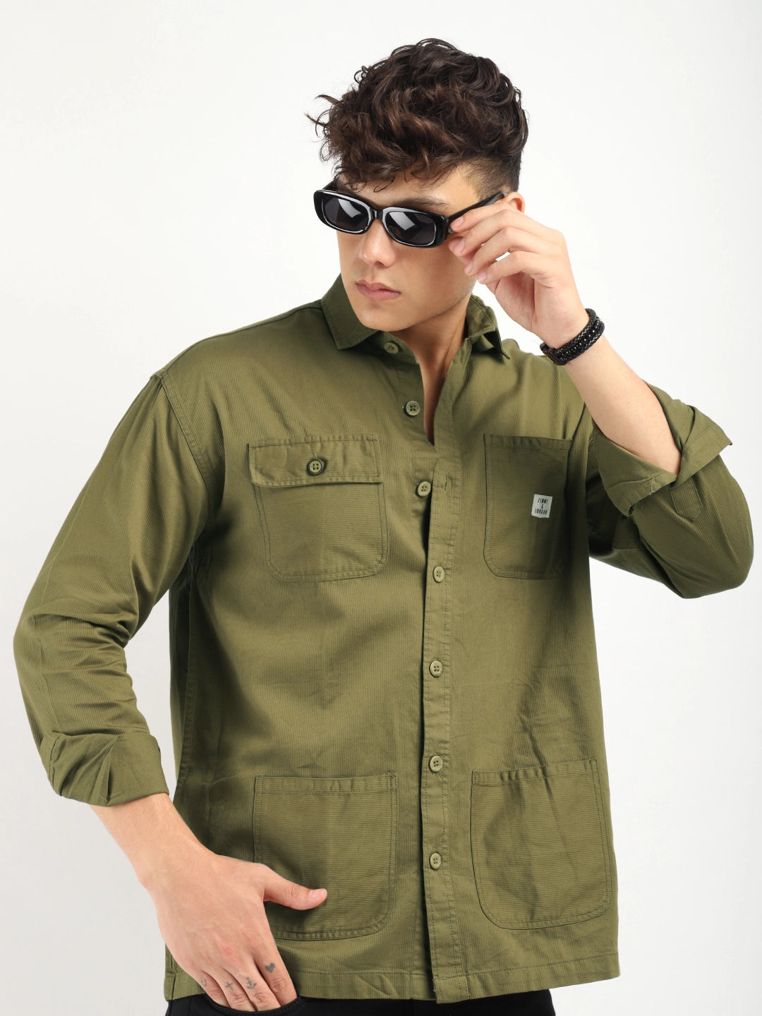 Rustic Regal Olive Full Sleeve Shirt