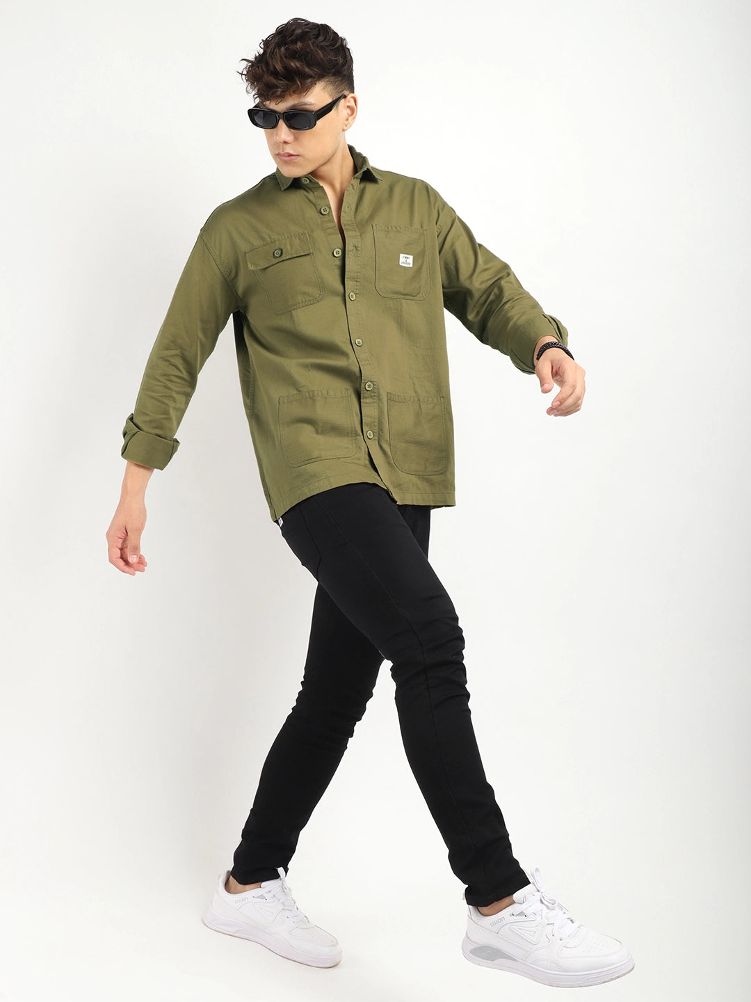 Rustic Regal Olive Full Sleeve Shirt