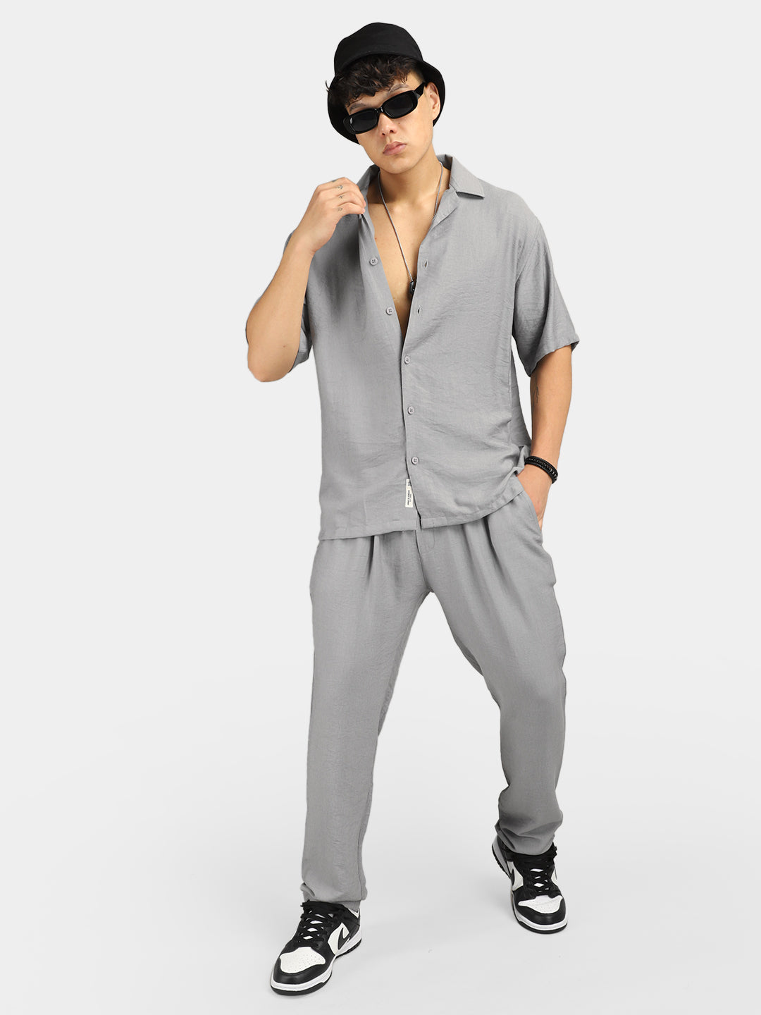 Linen Camden Combo Light Grey Co-Ord Set