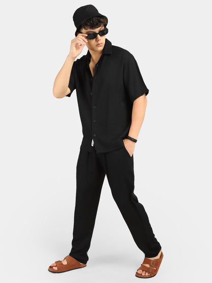 Linen Camden Combo Black Co-Ord Set