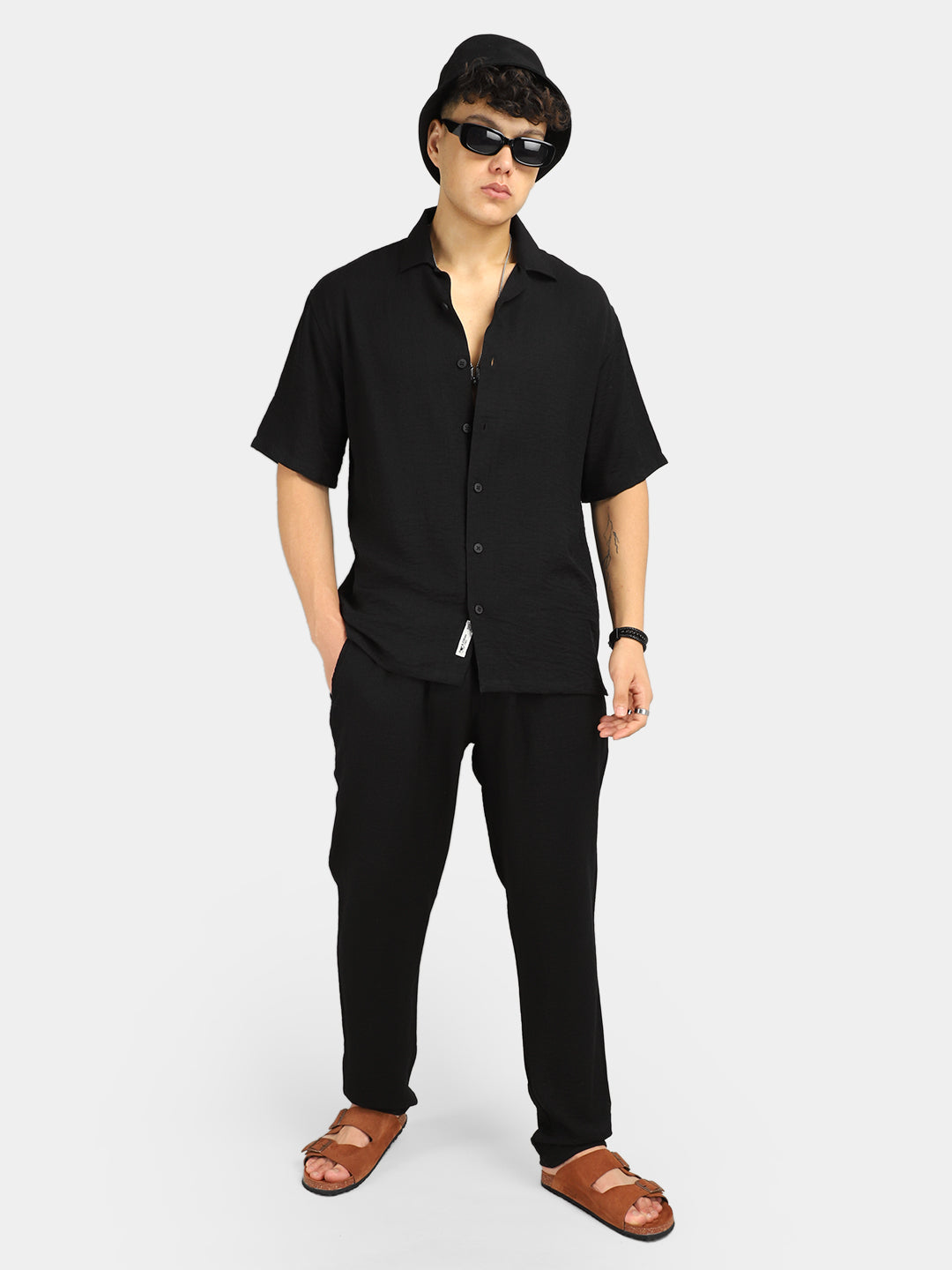 Linen Camden Combo Black Co-Ord Set