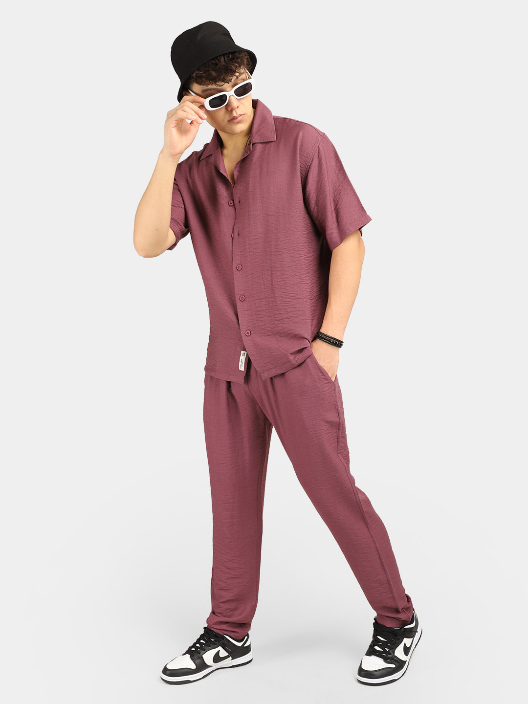 Linen Camden Combo Purple Co-Ord Set