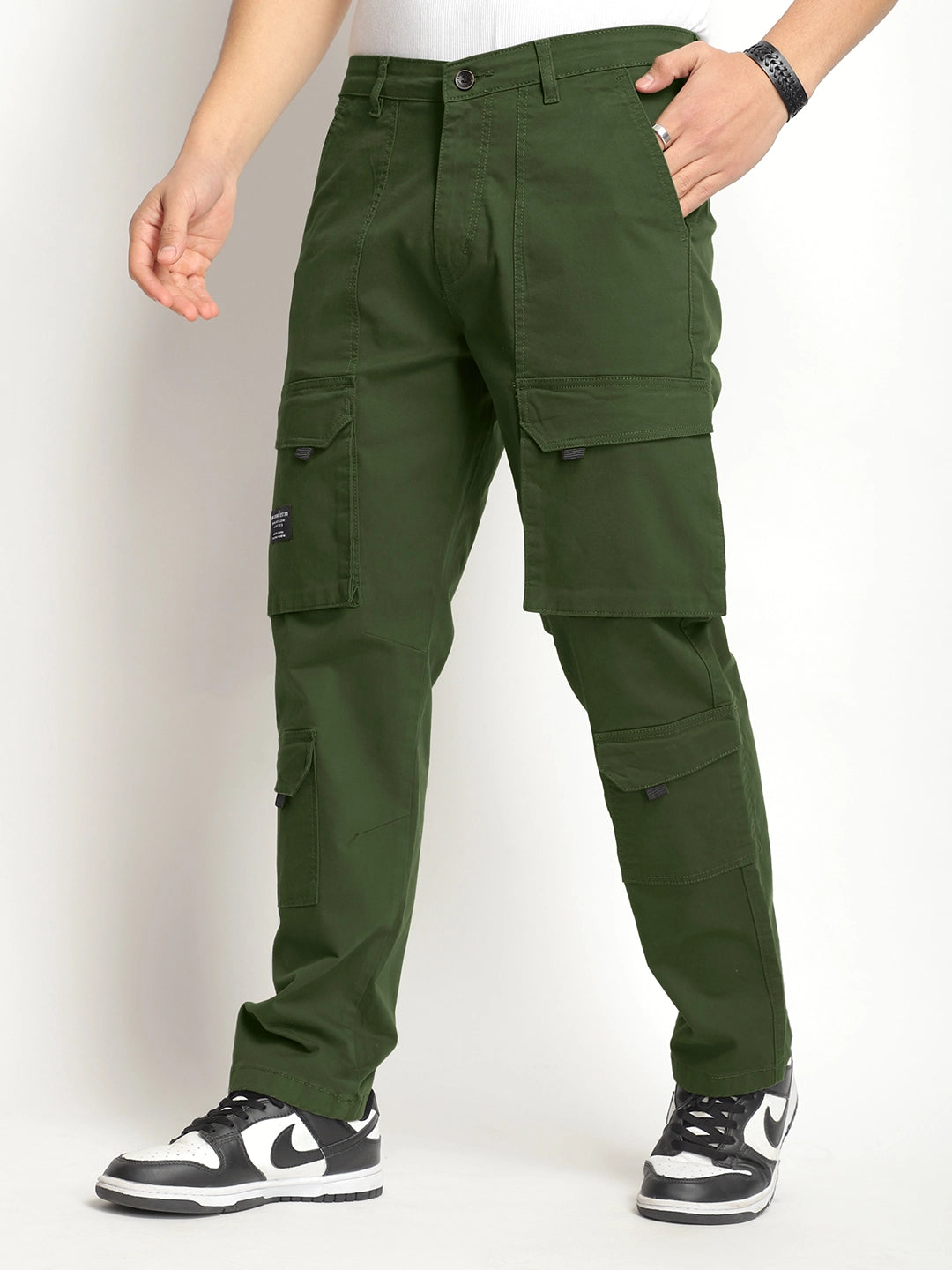 Vibe Thread Olive Green Cotton Cargo