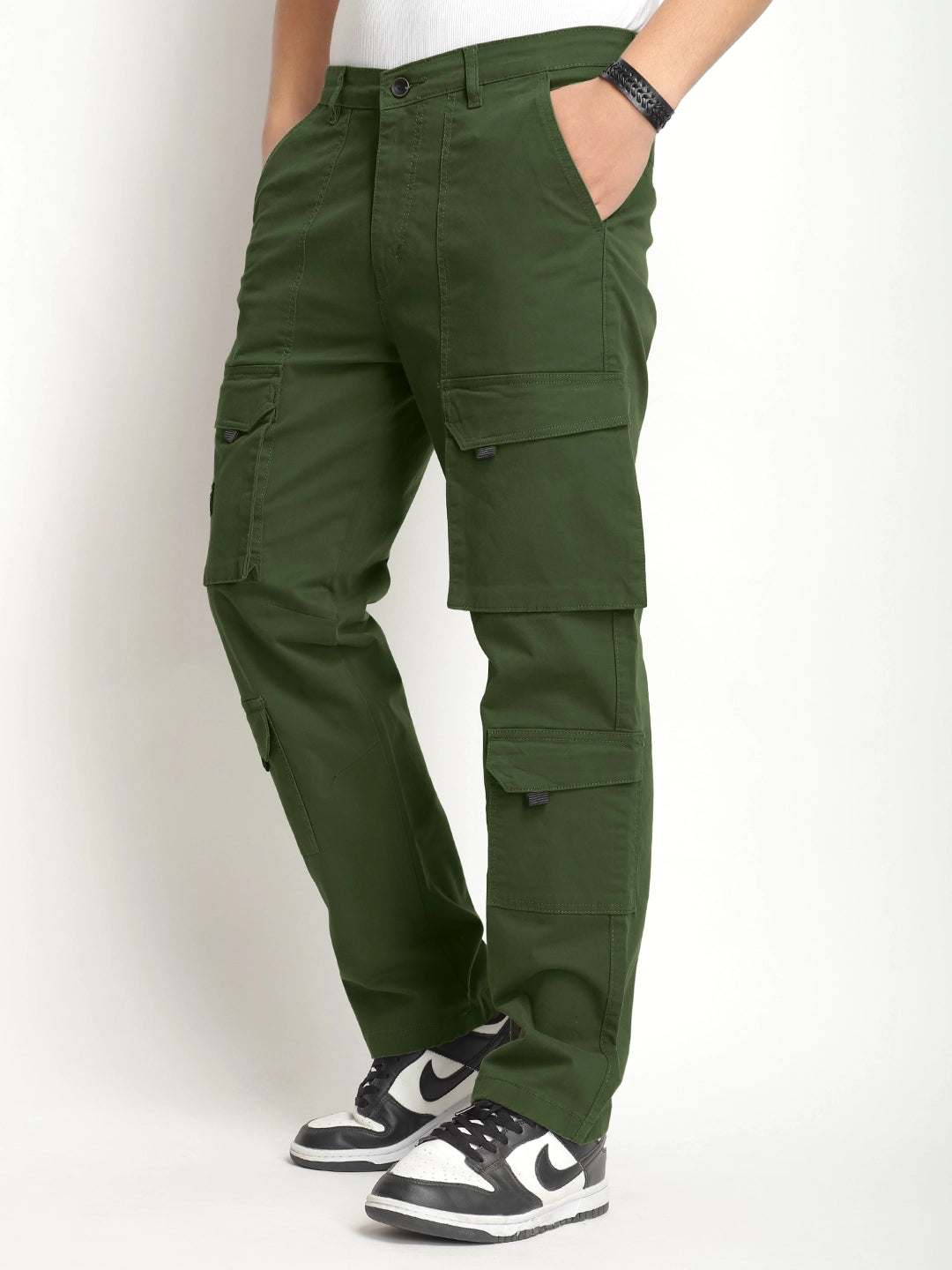 Vibe Thread Olive Green Cotton Cargo