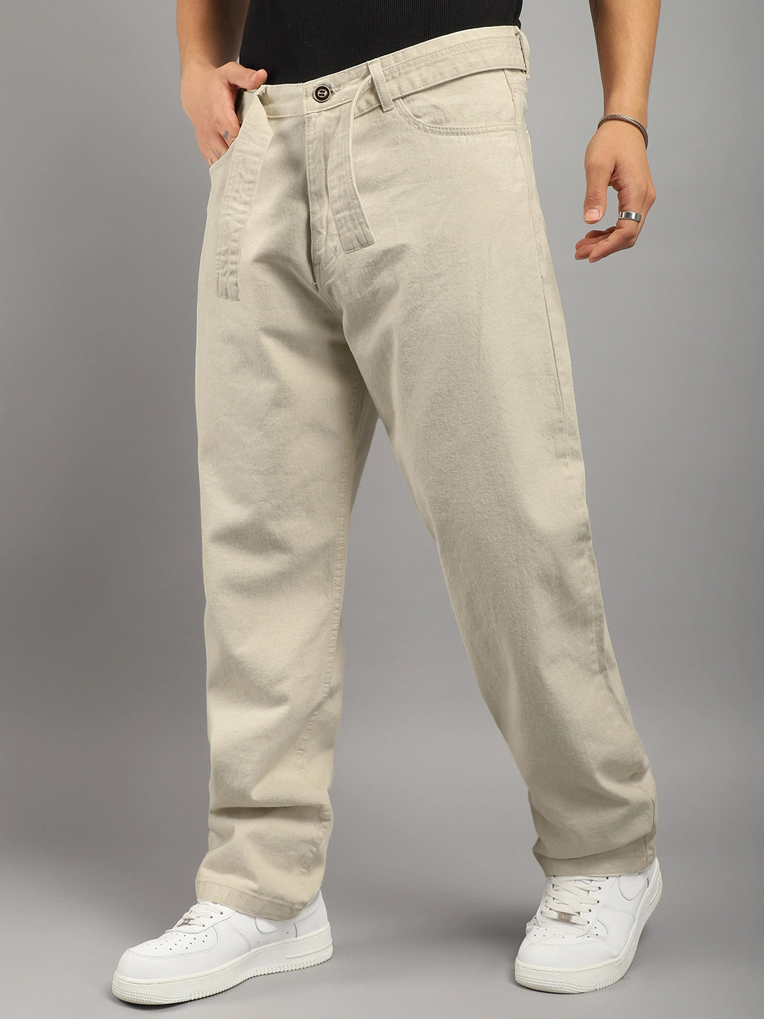 Oxford Outfitter Light Beige Denim Cargo