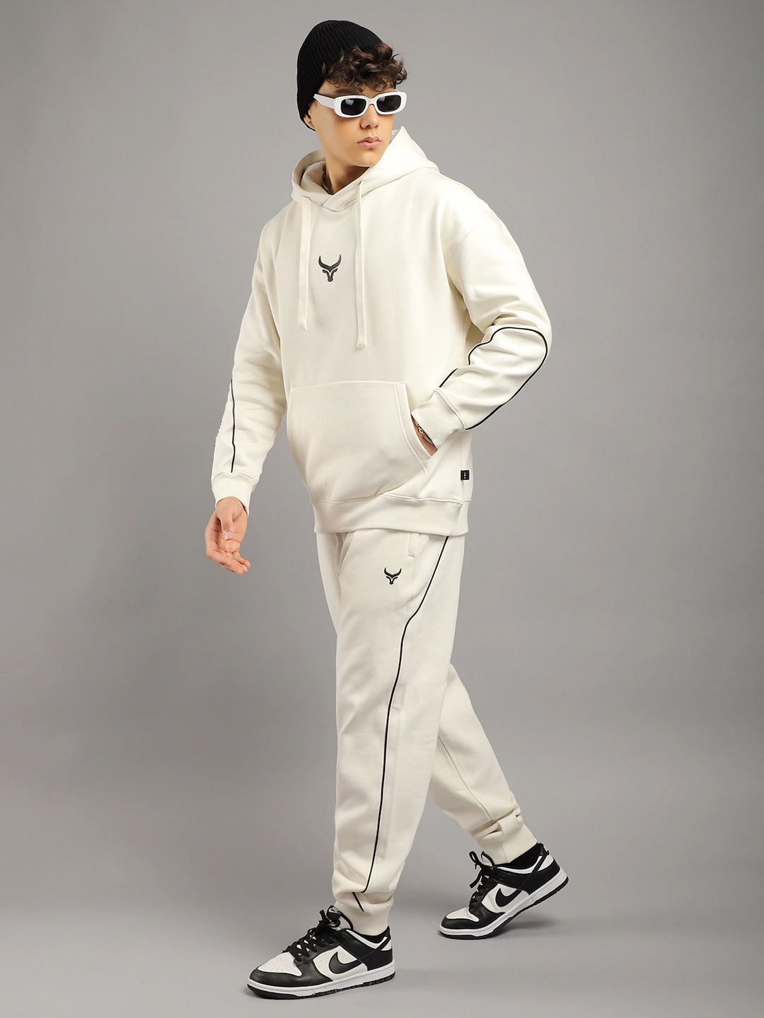 Mystic Match Fleece White Tracksuit