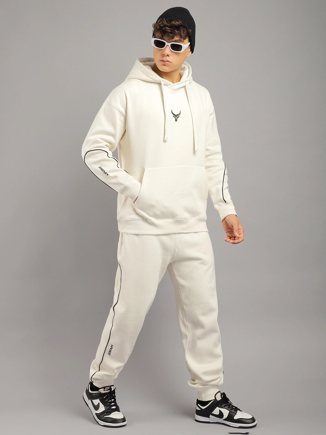 Mystic Match Fleece White Tracksuit