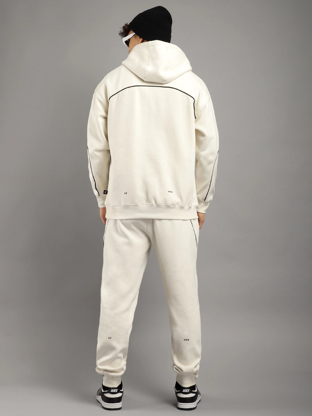 Mystic Match Fleece White Tracksuit