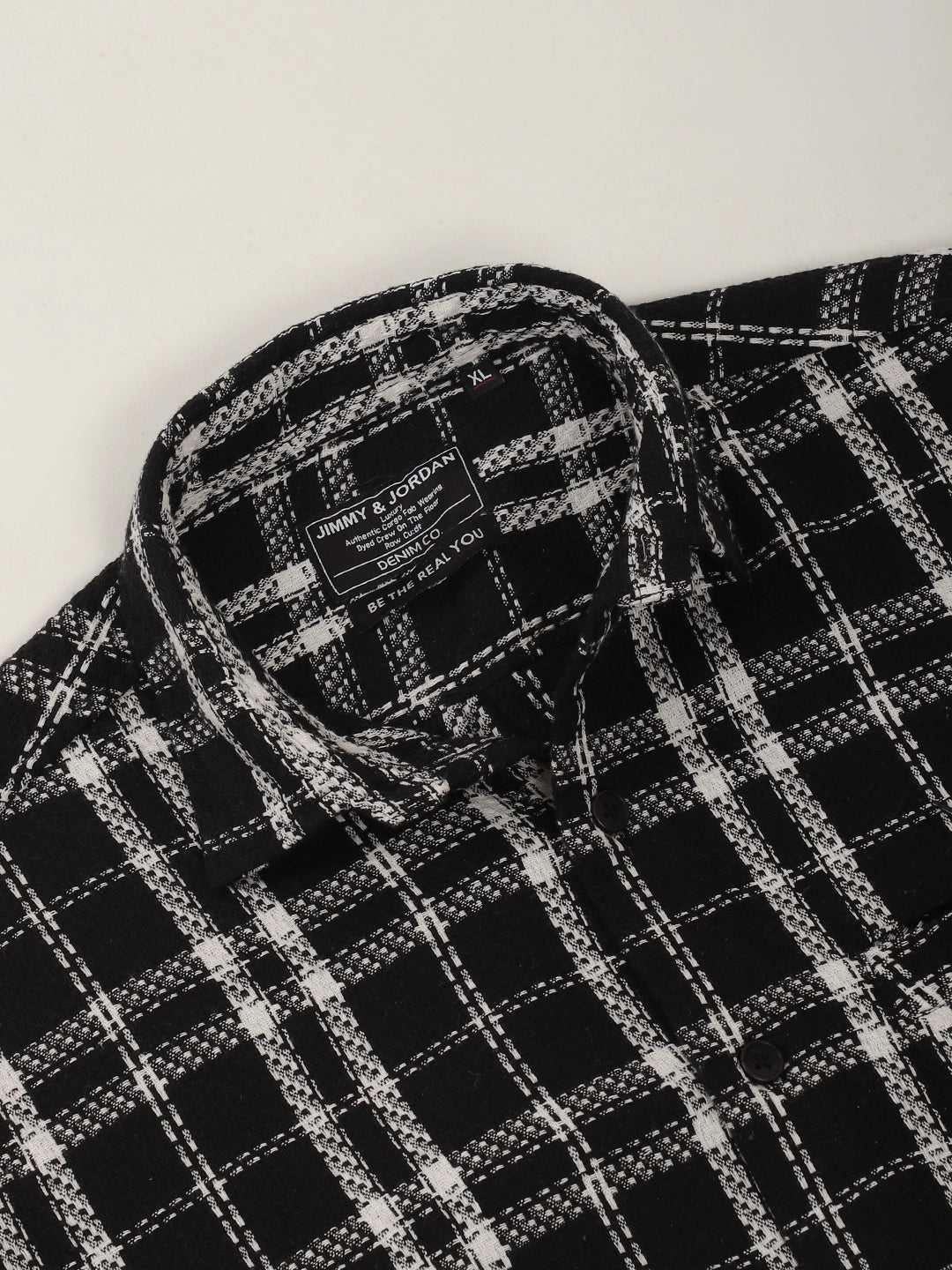 Drifter Knitted Check Black Shirt