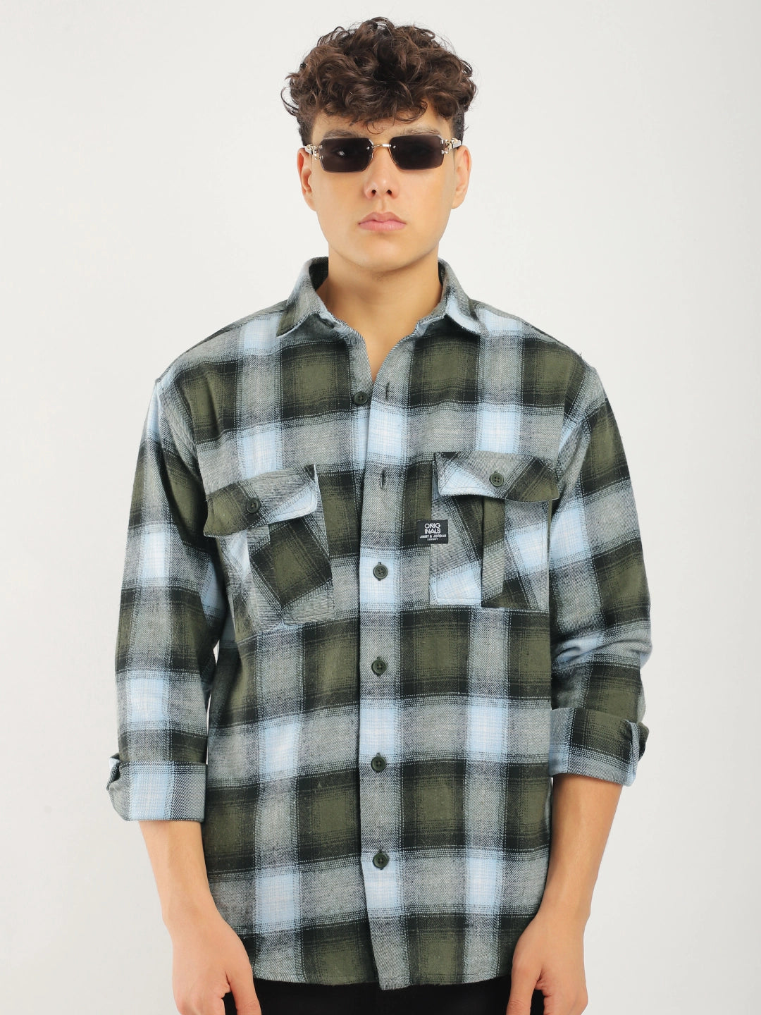 Kensington Brushed Olive Check Shirt