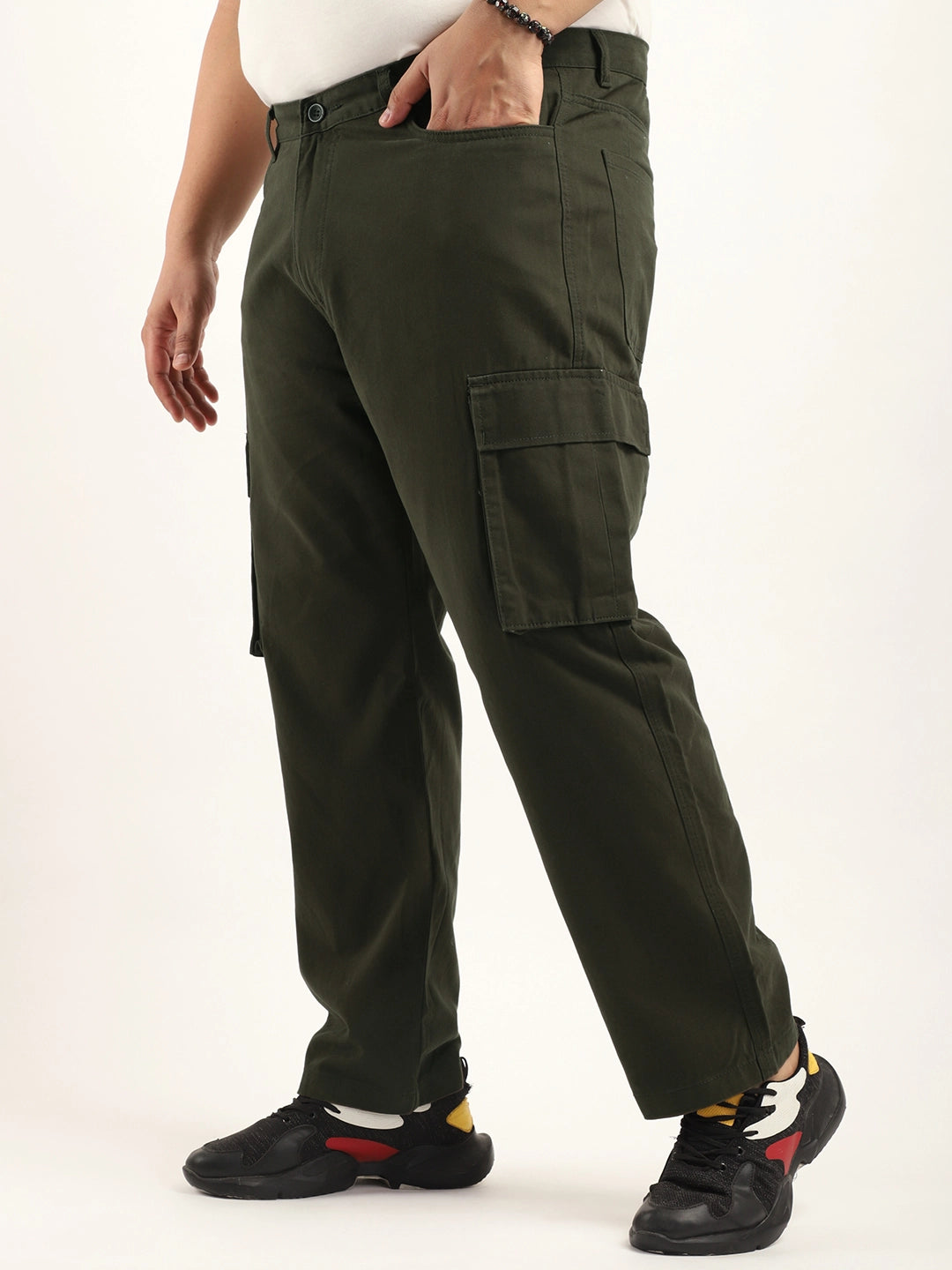 London Loadout Dark Olive Cotton Twill Plus Size Cargo