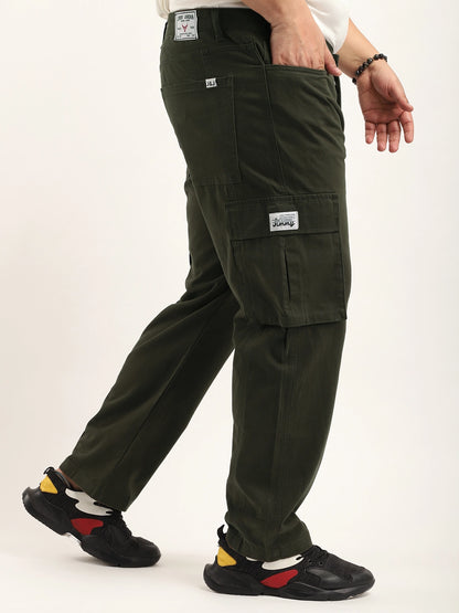 London Loadout Dark Olive Cotton Twill Plus Size Cargo