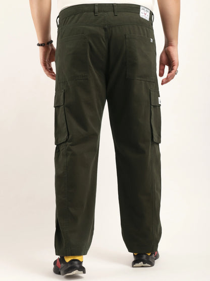 London Loadout Dark Olive Cotton Twill Plus Size Cargo