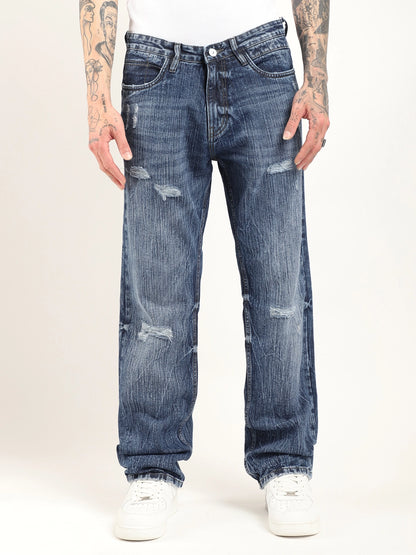 Rebel Stitch Blue Denim Jeans