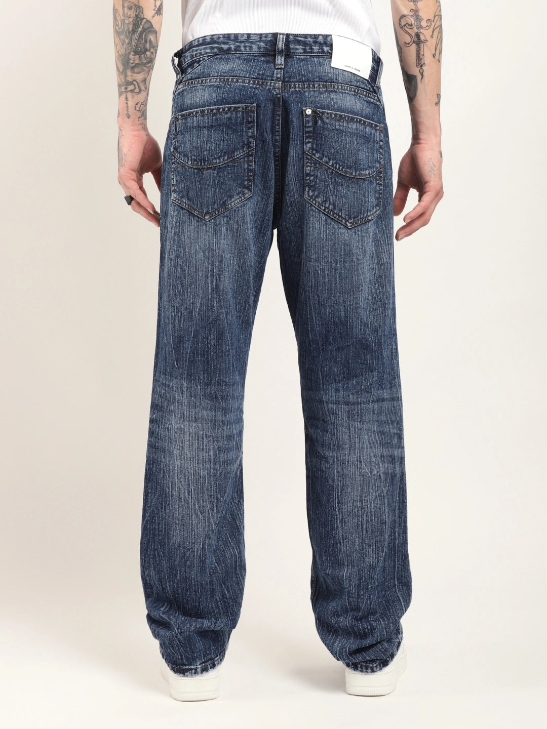 Rebel Stitch Blue Denim Jeans