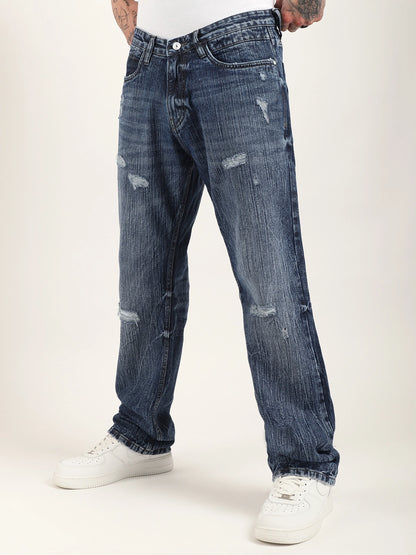 Rebel Stitch Blue Denim Jeans