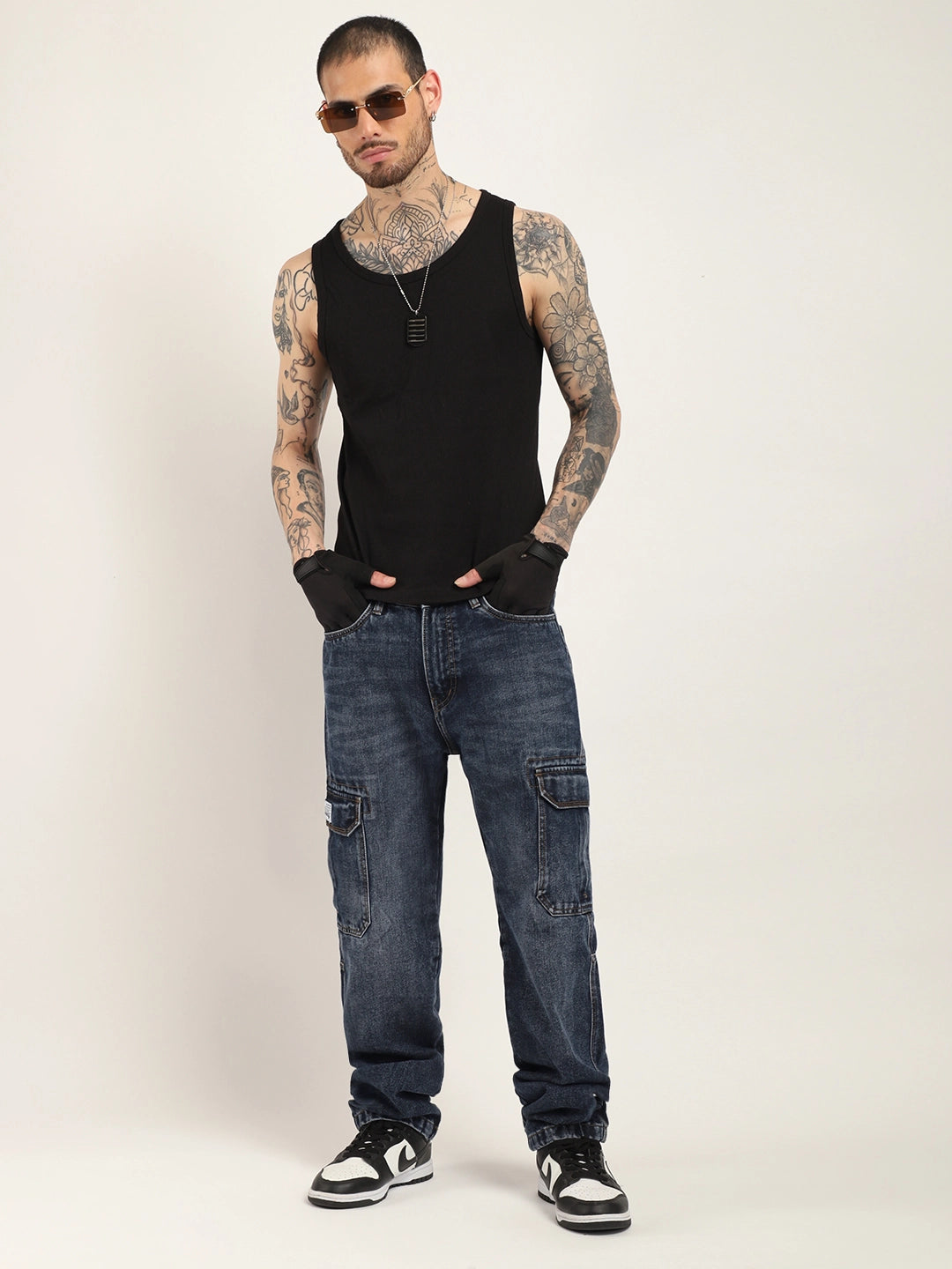 Urban Drift Dark Blue Denim Cargo