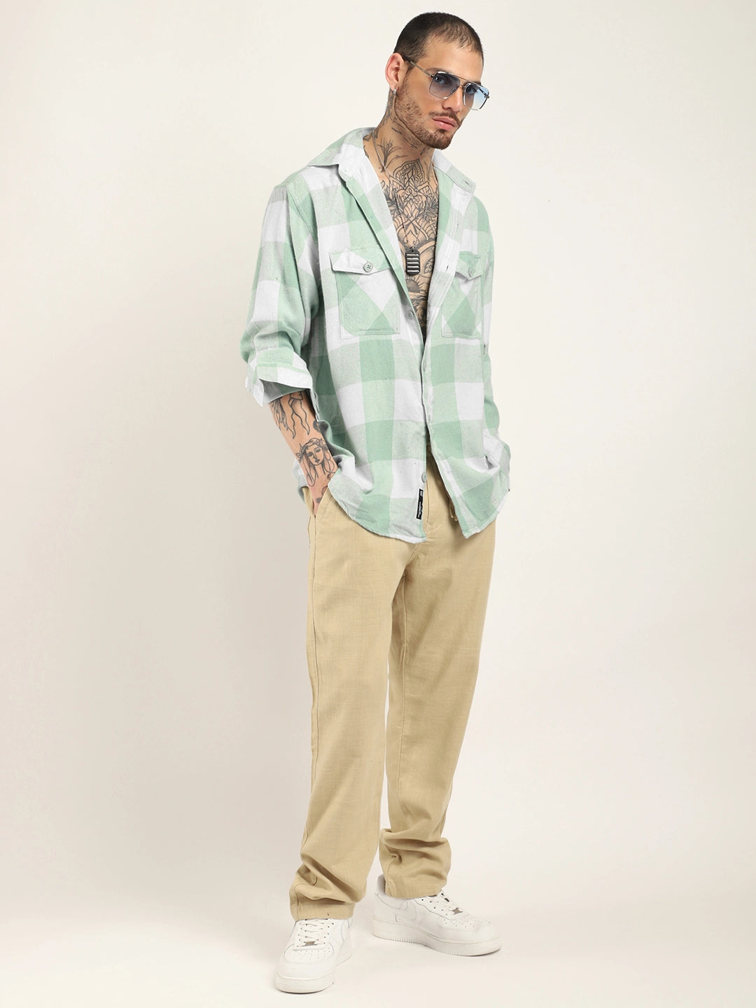 Urban Union Sea Green Full Sleeve Shirt