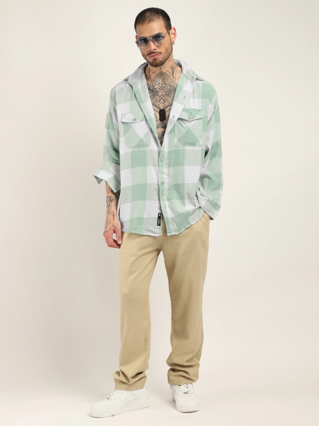 Urban Union Sea Green Full Sleeve Shirt