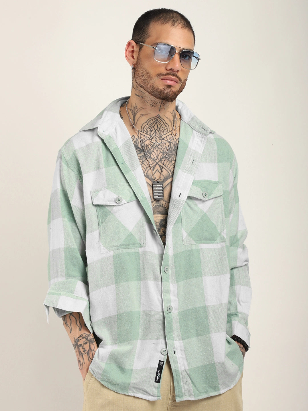 Urban Union Sea Green Full Sleeve Shirt