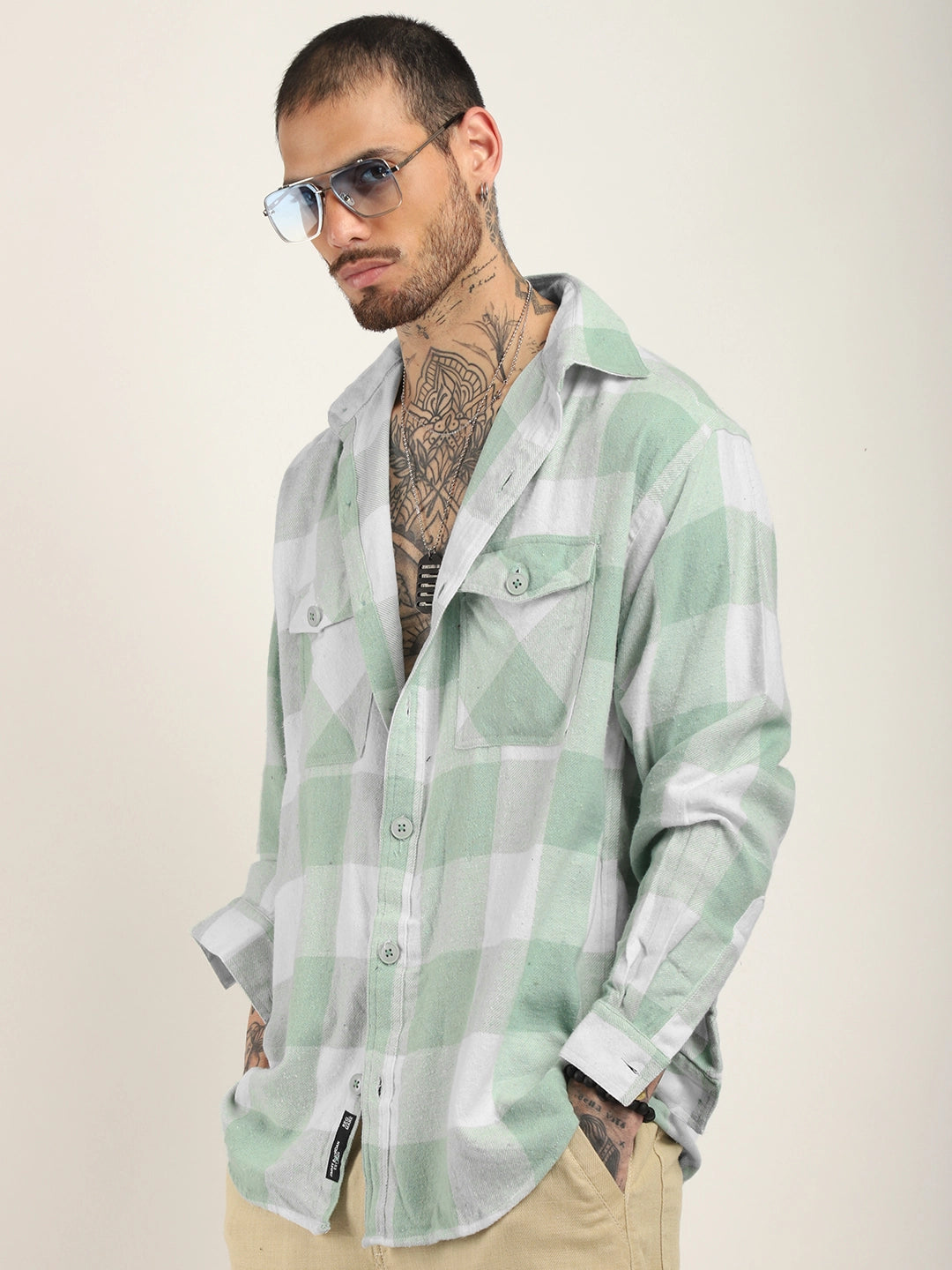 Urban Union Sea Green Full Sleeve Shirt