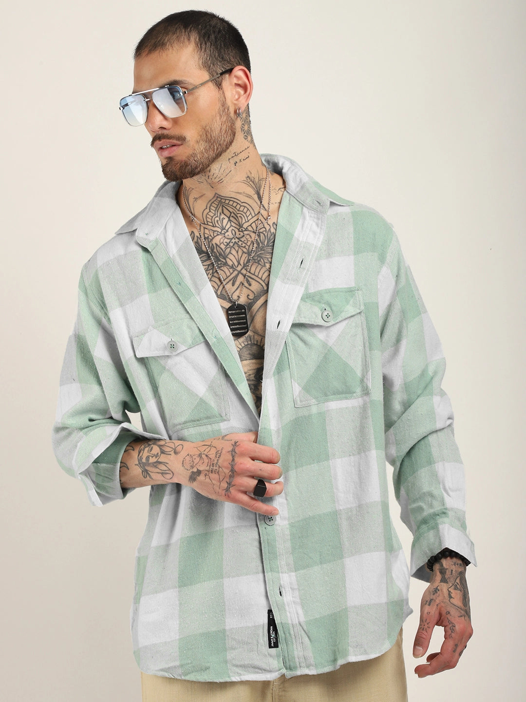 Urban Union Sea Green Full Sleeve Shirt