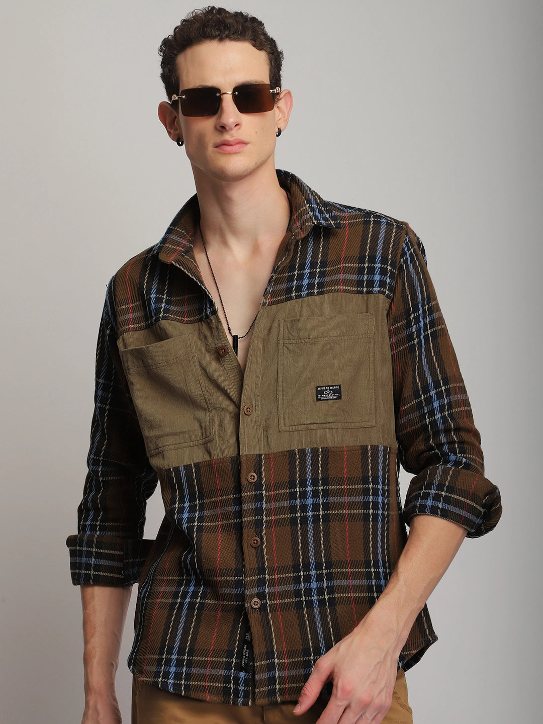 Brunswick Hues Brown Full Sleeve Shirt