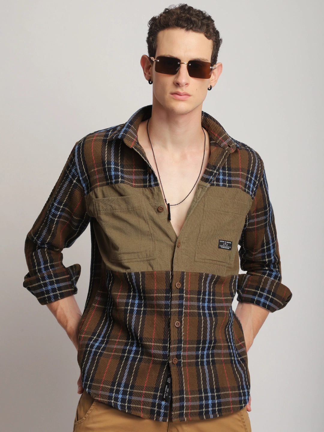 Brunswick Hues Brown Full Sleeve Shirt