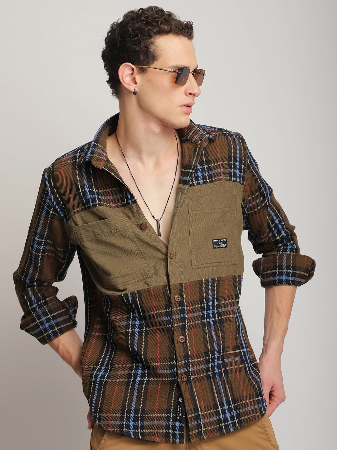 Brunswick Hues Brown Full Sleeve Shirt